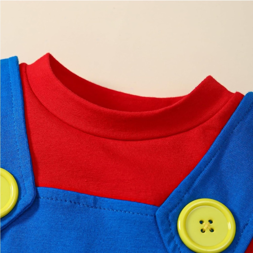 Mario Themed Costume Size 0-3 Months - Picture 5 of 8